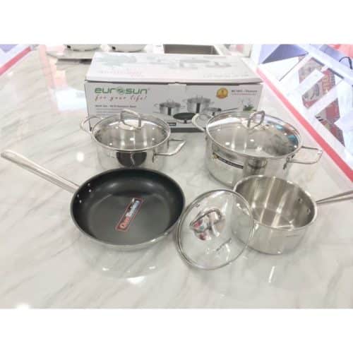 Ảnh thực tế Bộ nồi inox Eurosun MC1603 Titanium