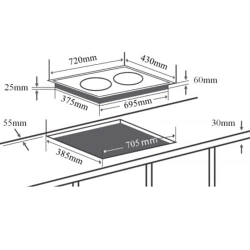 kich thuoc bep tu doi chefs eh dih868