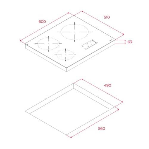 Bếp Điện Teka TR 6320 3 Kích thước của Bếp Điện Teka TR 6320
