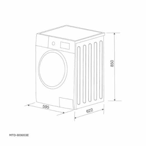 Máy sấy quần áo Malloca MTD-B0603E 2 Kích thước của Máy sấy quần áo Malloca MTD-B0603E