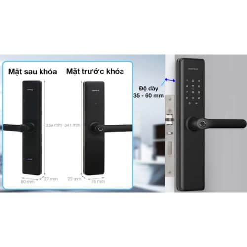 Thiết kế Khóa điện tử Hafele DL7600 Đen Không Pin 912.20.237