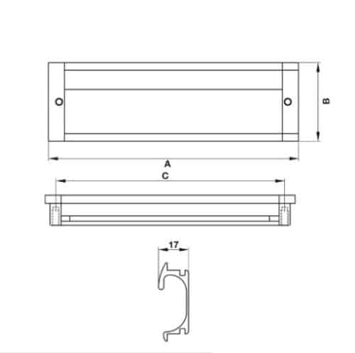 Tay Nắm Tủ Âm 205mm Hafele 151.76.924