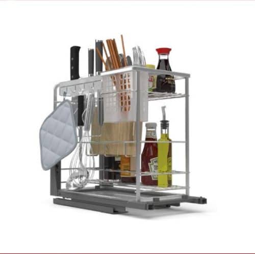 Bộ rổ dao thớt, chai lọ Sonata Hafele 549.20.015 Inox 304 3 Bộ rổ dao thớt, chai lọ Sonata Hafele 549.20.015 Inox 304