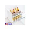 Giá để gia vị nan dẹt Inox mờ, ray giảm chấn Kit Plus DS.35 2 Giá để gia vị nan dẹt Inox mờ, ray giảm chấn Kit Plus DS.35