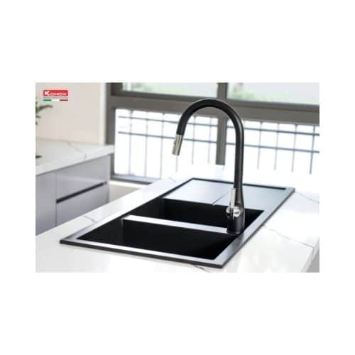 Chậu rửa bát Konox Granite Livello Smart 1160 Black