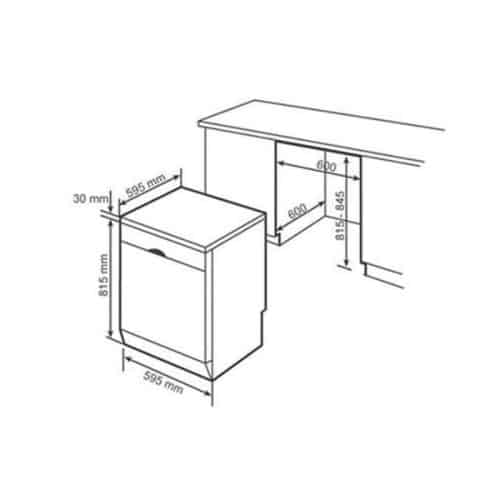 Kích thước máy rửa bát Bosch SMS6ZCI42E