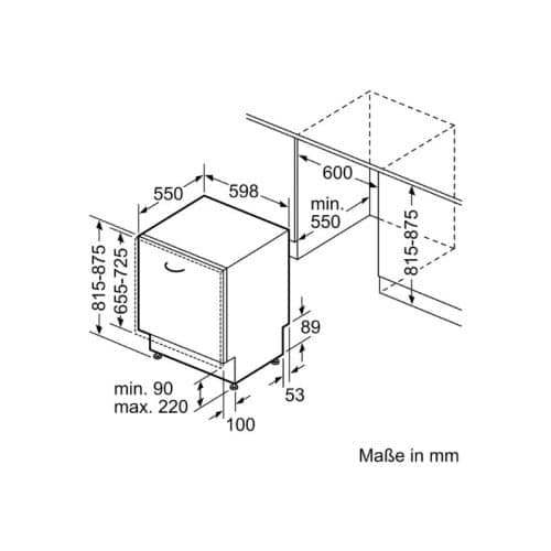 Kích thước máy rửa bát Bosch SMV6ZCX49E