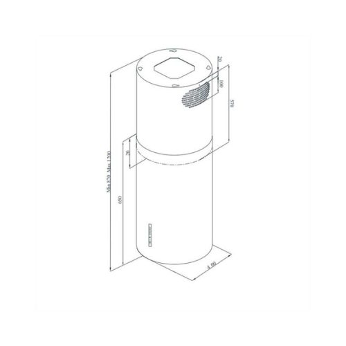 Thiết kế của máy hút mùi đảo Fagor 3CFC-405IX