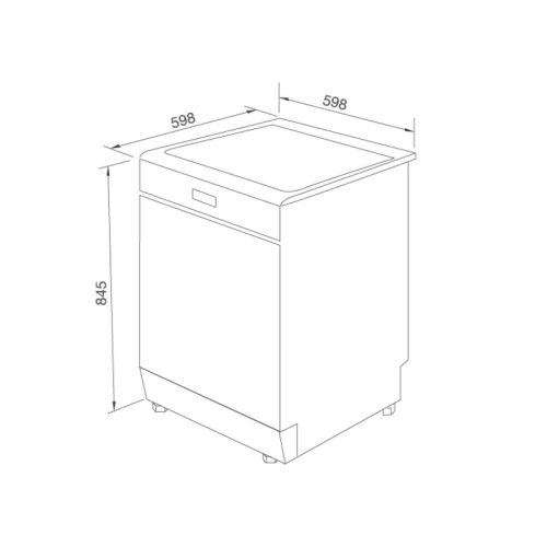 Thiết kế của máy rửa bát độc lập Malloca MDW14-S10TFT