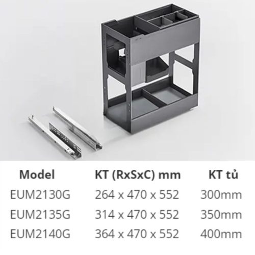 Kích thước giá gia vị Eurogold EUM2135G