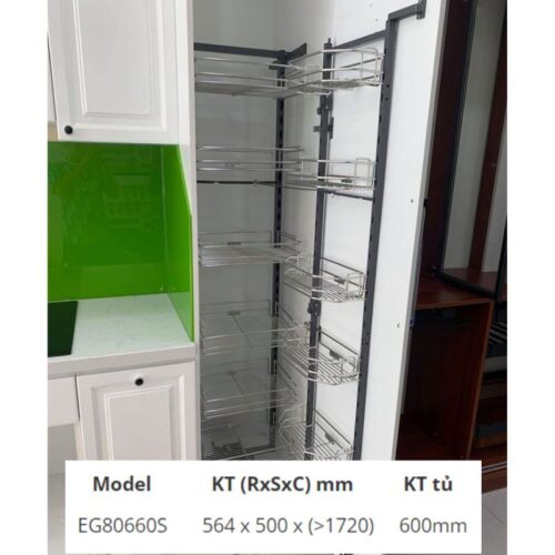 Kích thước tủ khô nan dẹt 6 tầng Eurogold EG80660S