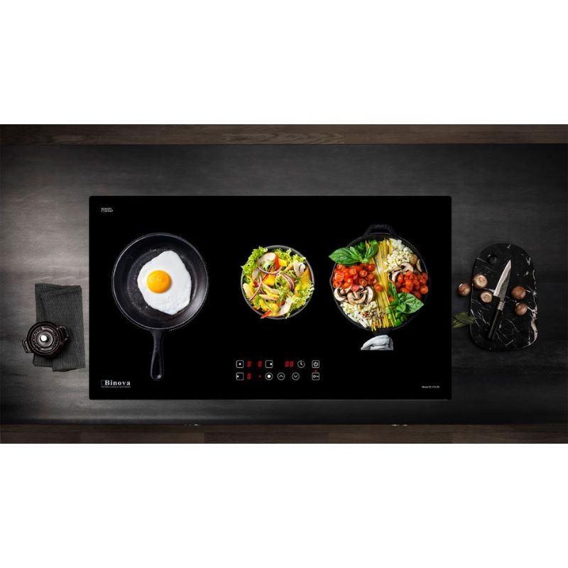 Ảnh bếp từ Binova 3 vùng nấu BI-334-ID lắp âm Ảnh bếp từ Binova 3 vùng nấu BI-334-ID lắp âm