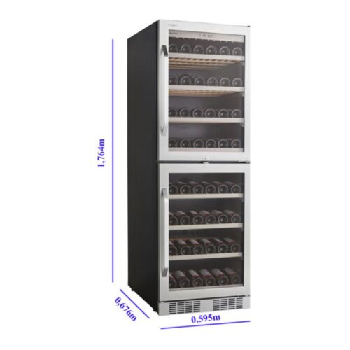 Kích thước tủ ướp rượu vang Kadeka KA-165T