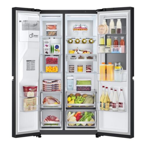 Bên trong tủ lạnh 2 cánh side by side 635 lít LG GR-X257BL ALBPEVN
