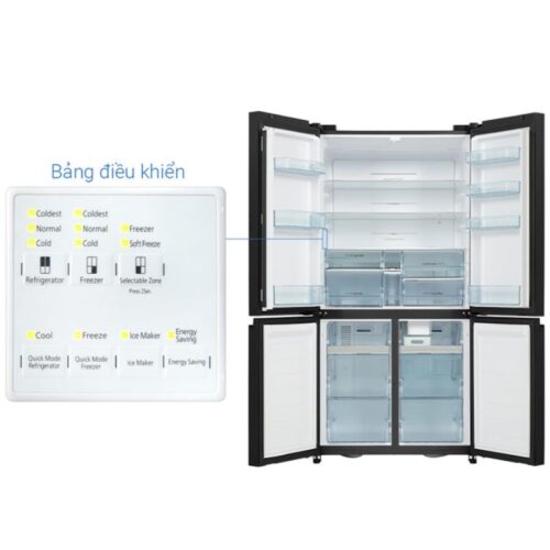 Tủ lạnh 4 cánh Inverter 569 lít Hitachi WB640PGV1 GCK 5 Bảng điều khiển tủ lạnh 4 cánh Inverter 569 lít Hitachi WB640PGV1 GCK