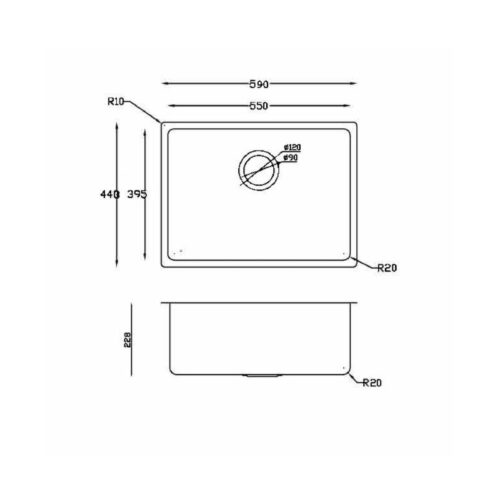 kich thuoc chau rua bat konox neron 590u
