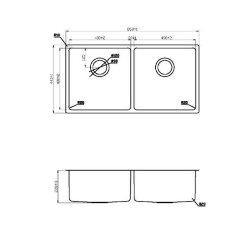 kich thuoc chau rua bat konox vigo 860
