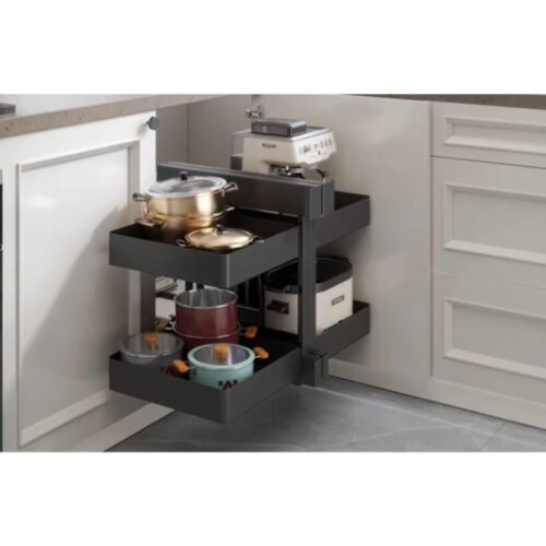 Chi tiết bộ rổ góc Corner Agent 900mm Hafele 545.14.339